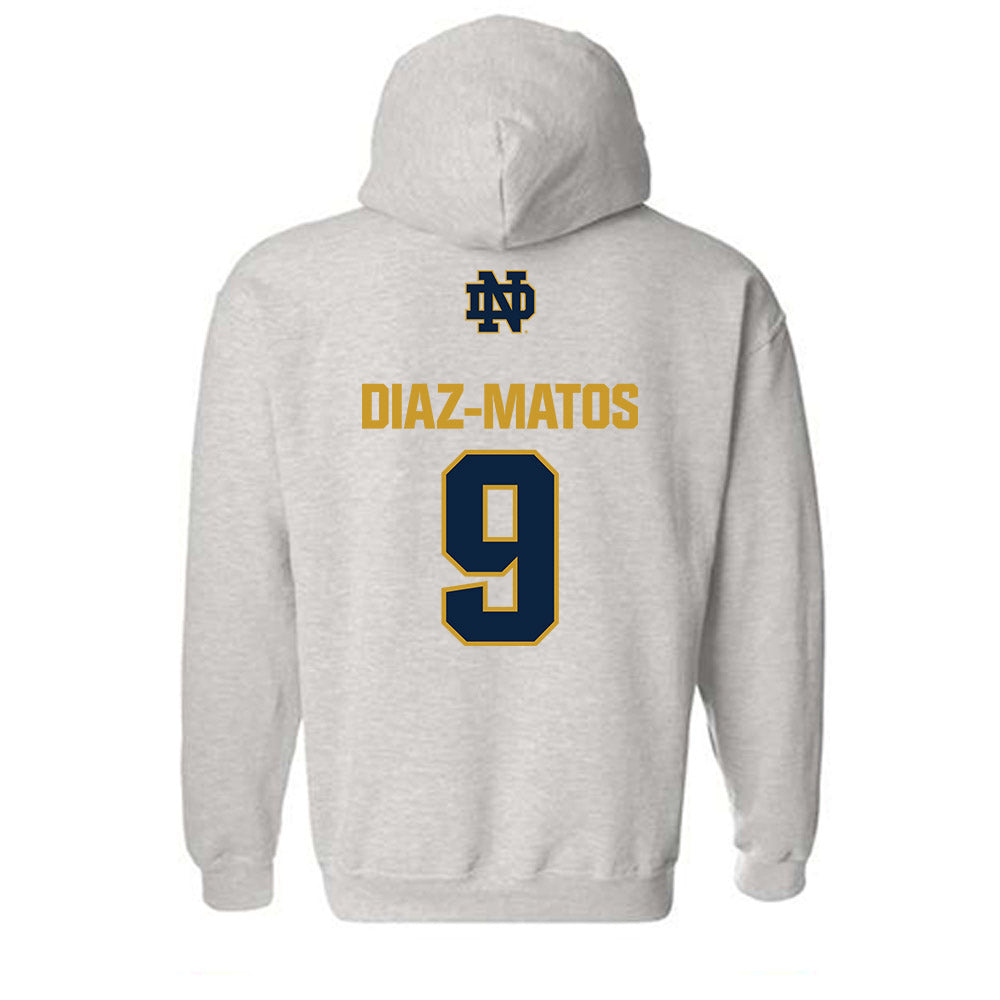 Notre Dame - NCAA Men's Lacrosse : Aidan Diaz-Matos - Classic Fashion Shersey Hooded Sweatshirt-1