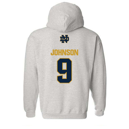 Notre Dame - NCAA Football : Brauntae Johnson - Classic Fashion Shersey Hooded Sweatshirt-1