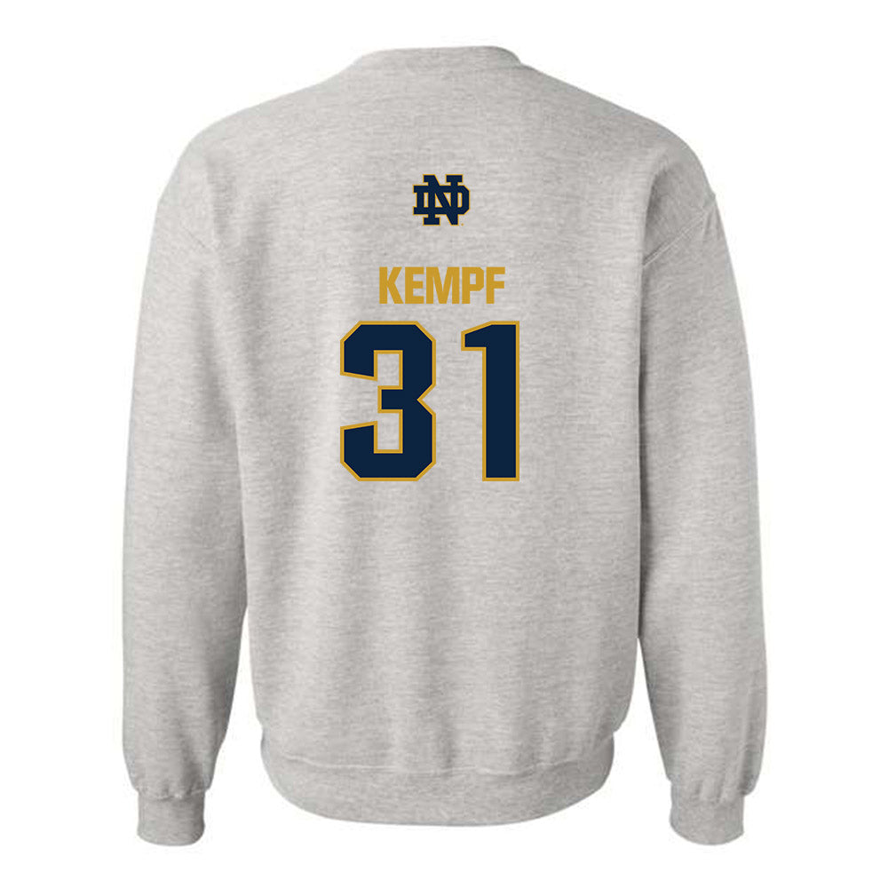 Notre Dame - NCAA Men's Ice Hockey : Nicholas Kempf - Classic Fashion Shersey Crewneck Sweatshirt