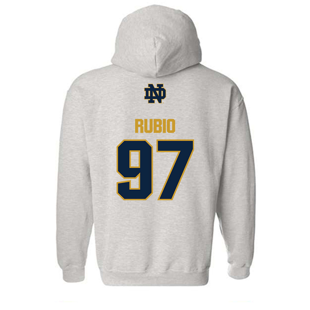 Notre Dame - NCAA Football : Gabriel Rubio - Classic Fashion Shersey Hooded Sweatshirt-1