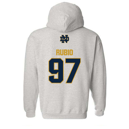 Notre Dame - NCAA Football : Gabriel Rubio - Classic Fashion Shersey Hooded Sweatshirt-1