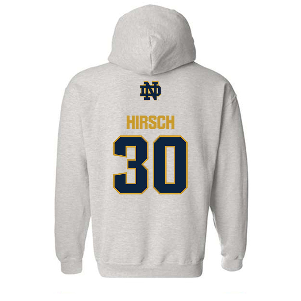 Notre Dame - NCAA Baseball : Xavier Hirsch - Classic Fashion Shersey Hooded Sweatshirt-1