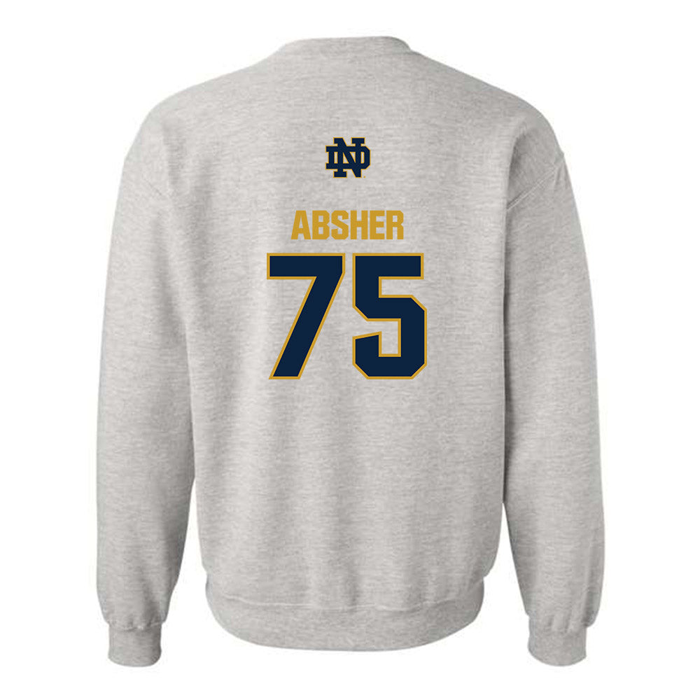 Notre Dame - NCAA Football : Sullivan Absher - Classic Fashion Shersey Crewneck Sweatshirt-1