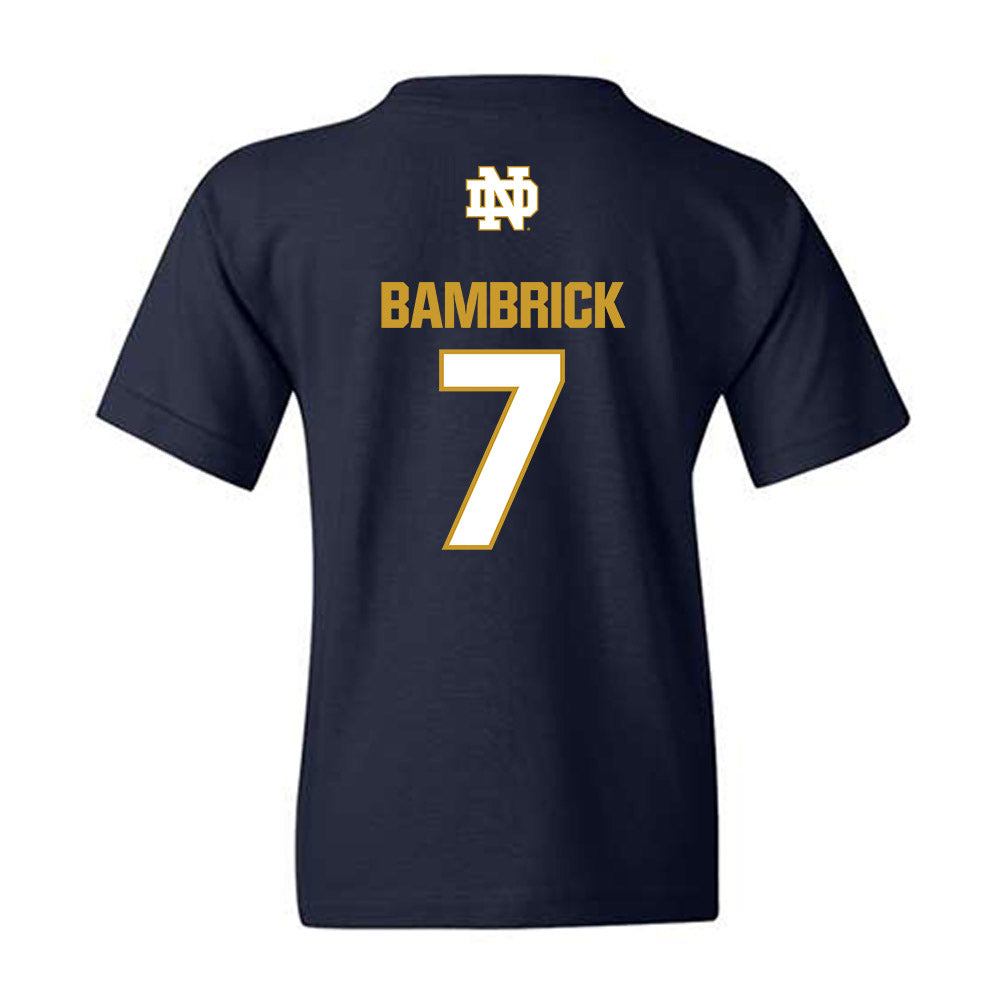 Notre Dame - NCAA Men's Lacrosse : Joey Bambrick - Classic Fashion Shersey Youth T-Shirt-1