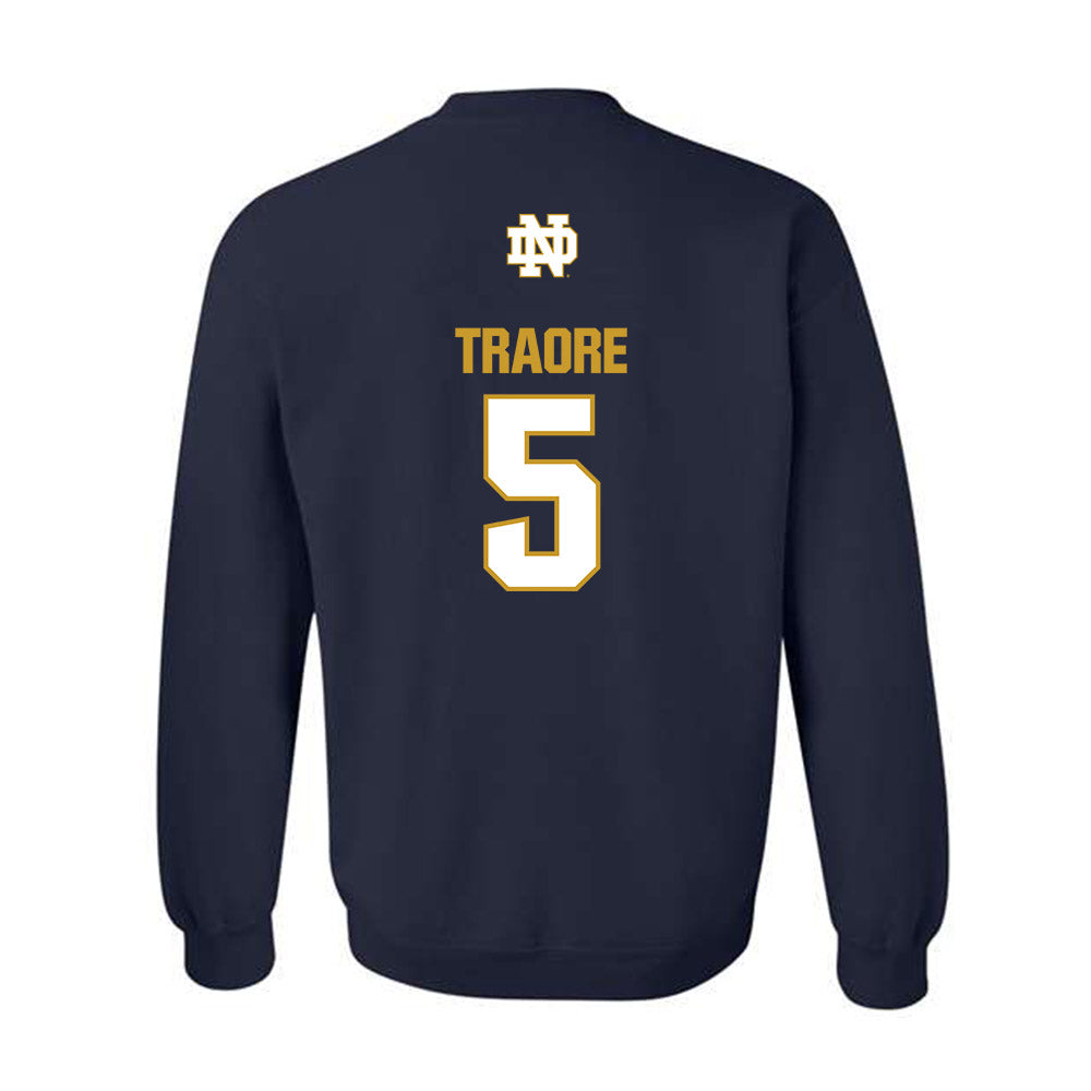 Notre Dame - NCAA Football : Boubacar Traore - Classic Fashion Shersey Crewneck Sweatshirt-1