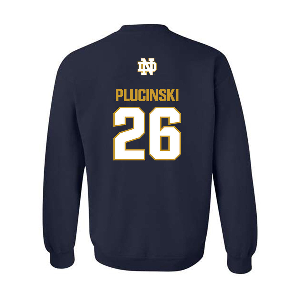 Notre Dame - NCAA Men's Ice Hockey : Zach Plucinski - Classic Fashion Shersey Crewneck Sweatshirt