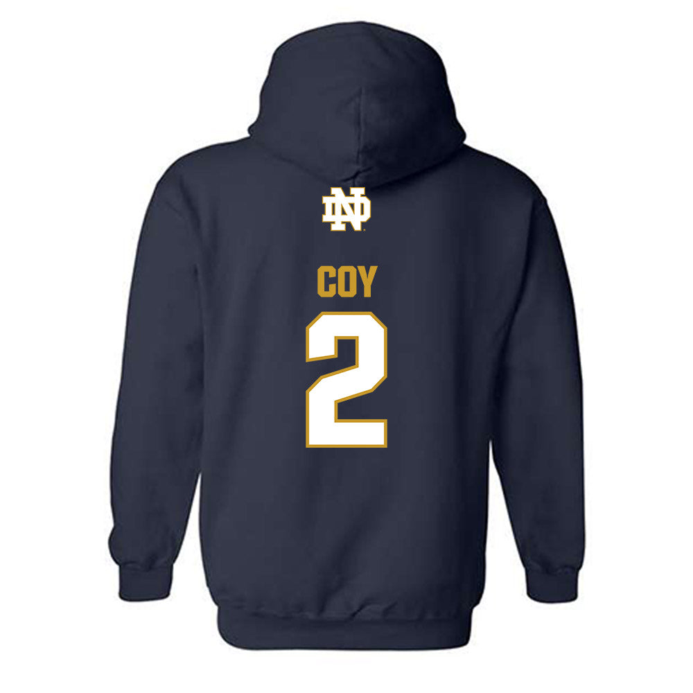 Notre Dame - NCAA Baseball : Noah Coy - Classic Fashion Shersey Hooded Sweatshirt