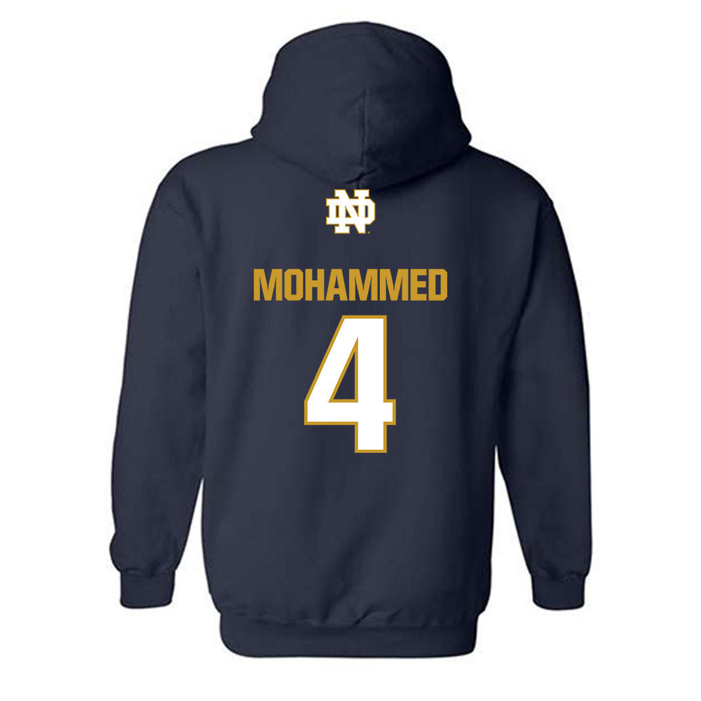 Notre Dame - NCAA Men's Basketball : Sir Mohammed - Classic Fashion Shersey Hooded Sweatshirt-1