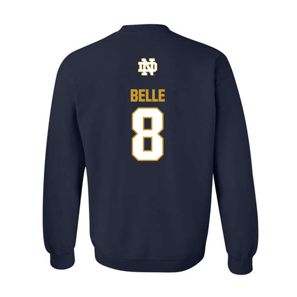 Notre Dame - NCAA Men's Ice Hockey : William Belle - Classic Fashion Shersey Crewneck Sweatshirt-1