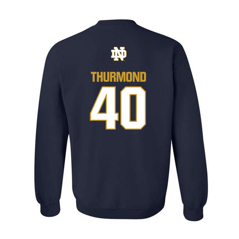 Notre Dame - NCAA Baseball : Eli Thurmond - Classic Fashion Shersey Crewneck Sweatshirt-1