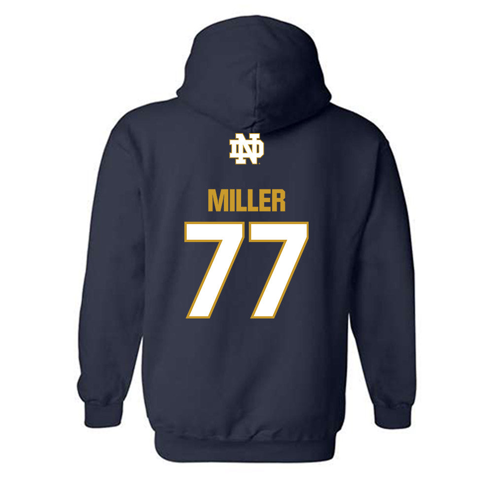 Notre Dame - NCAA Men's Lacrosse : Luke Miller - Classic Fashion Shersey Hooded Sweatshirt