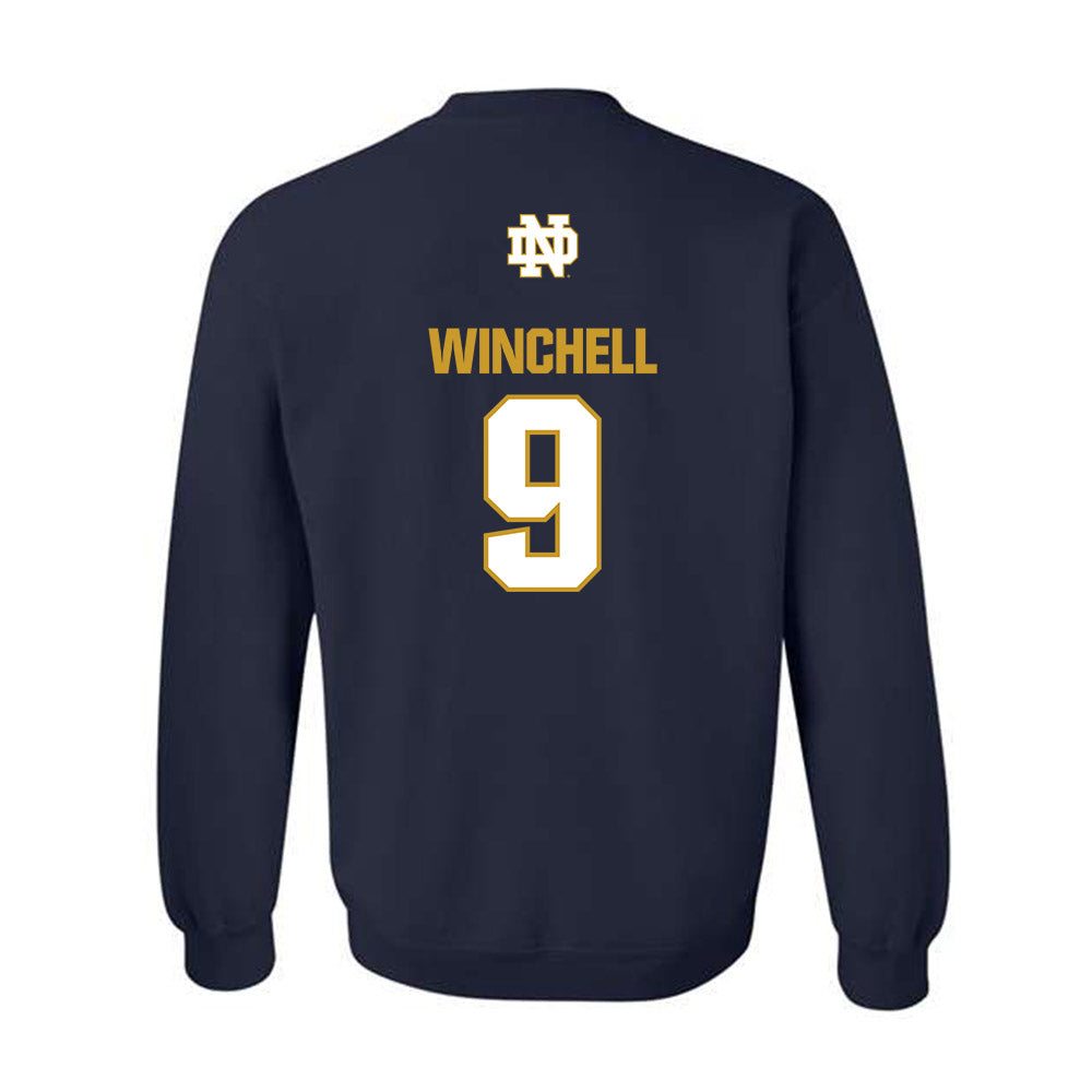 Notre Dame - NCAA Softball : Mickey Winchell - Classic Fashion Shersey Crewneck Sweatshirt-1