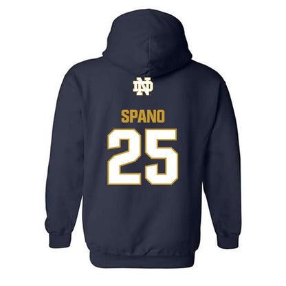 Notre Dame - NCAA Men's Lacrosse : Tyler Spano - Classic Fashion Shersey Hooded Sweatshirt-1