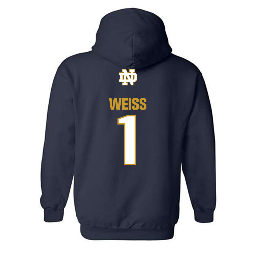 Notre Dame - NCAA Softball : Brianne Weiss - Classic Fashion Shersey Hooded Sweatshirt-1