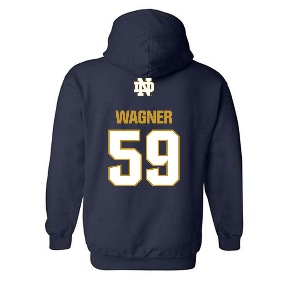 Notre Dame - NCAA Football : Aamil Wagner - Classic Fashion Shersey Hooded Sweatshirt-1