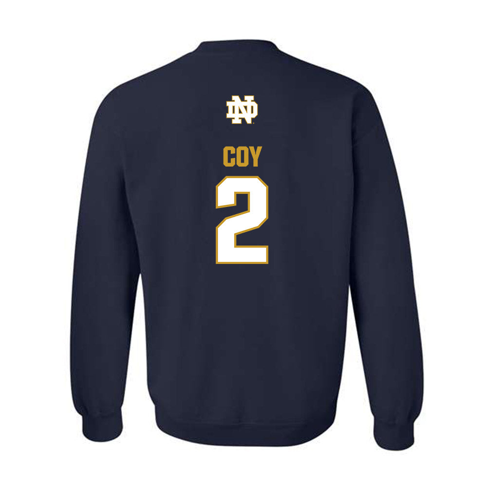 Notre Dame - NCAA Baseball : Noah Coy - Classic Fashion Shersey Crewneck Sweatshirt