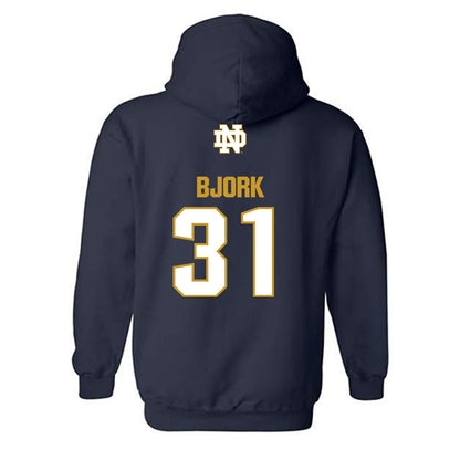 Notre Dame - NCAA Women's Volleyball : Anna Bjork - Classic Fashion Shersey Hooded Sweatshirt