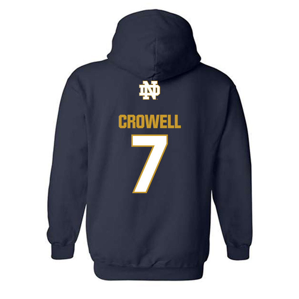 Notre Dame - NCAA Baseball : Caden Crowell - Classic Fashion Shersey Hooded Sweatshirt-1