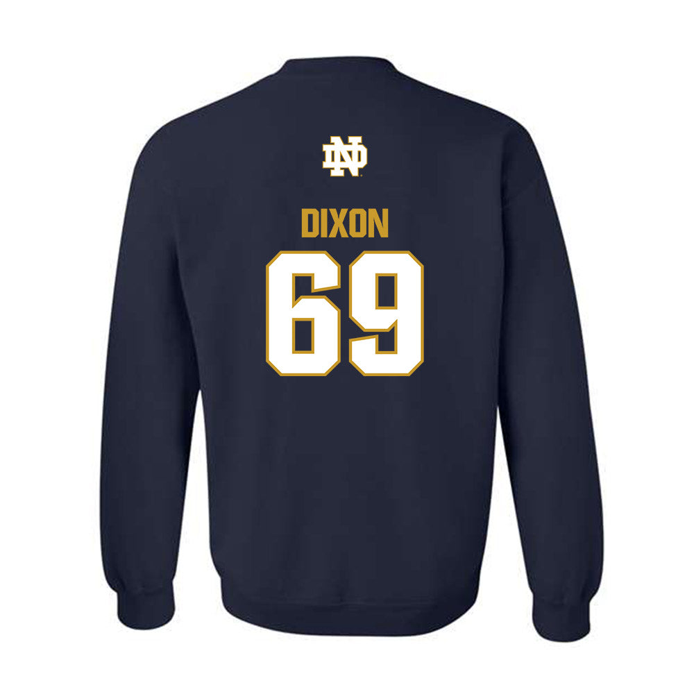 Notre Dame - NCAA Football : Davion Dixon - Classic Fashion Shersey Crewneck Sweatshirt