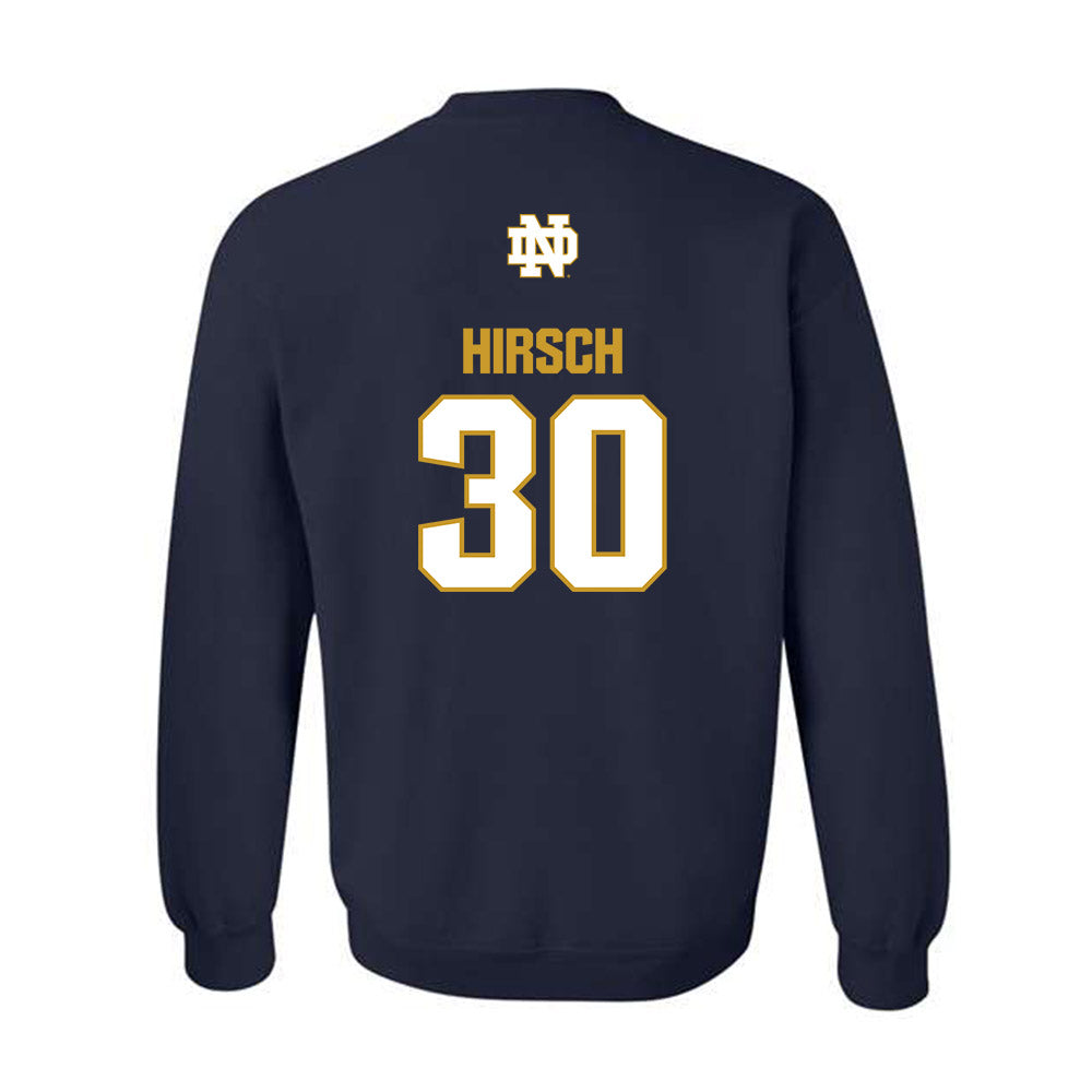Notre Dame - NCAA Baseball : Xavier Hirsch - Classic Fashion Shersey Crewneck Sweatshirt-1
