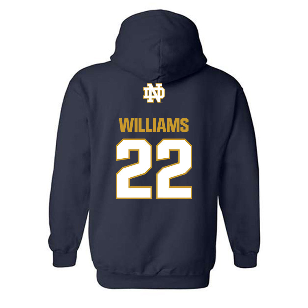 Notre Dame - NCAA Football : Aneyas Williams - Classic Fashion Shersey Hooded Sweatshirt-1