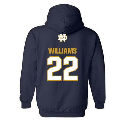 Notre Dame - NCAA Football : Aneyas Williams - Classic Fashion Shersey Hooded Sweatshirt-1