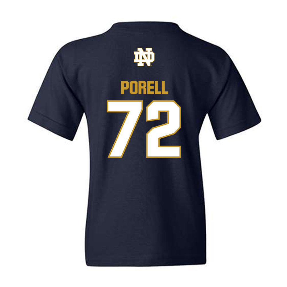 Notre Dame - NCAA Men's Lacrosse : Thomas Porell - Classic Fashion Shersey Youth T-Shirt-1
