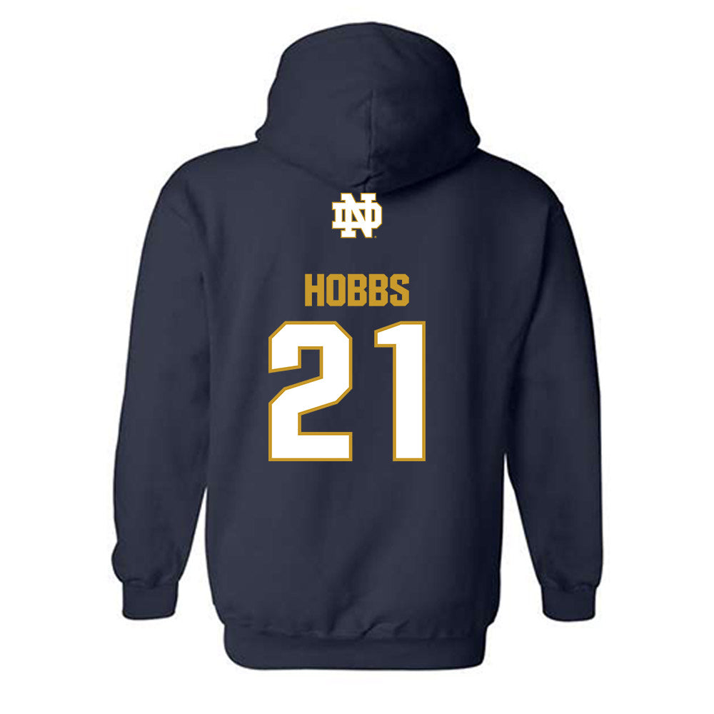 Notre Dame - NCAA Football : Karson Hobbs - Classic Fashion Shersey Hooded Sweatshirt-1