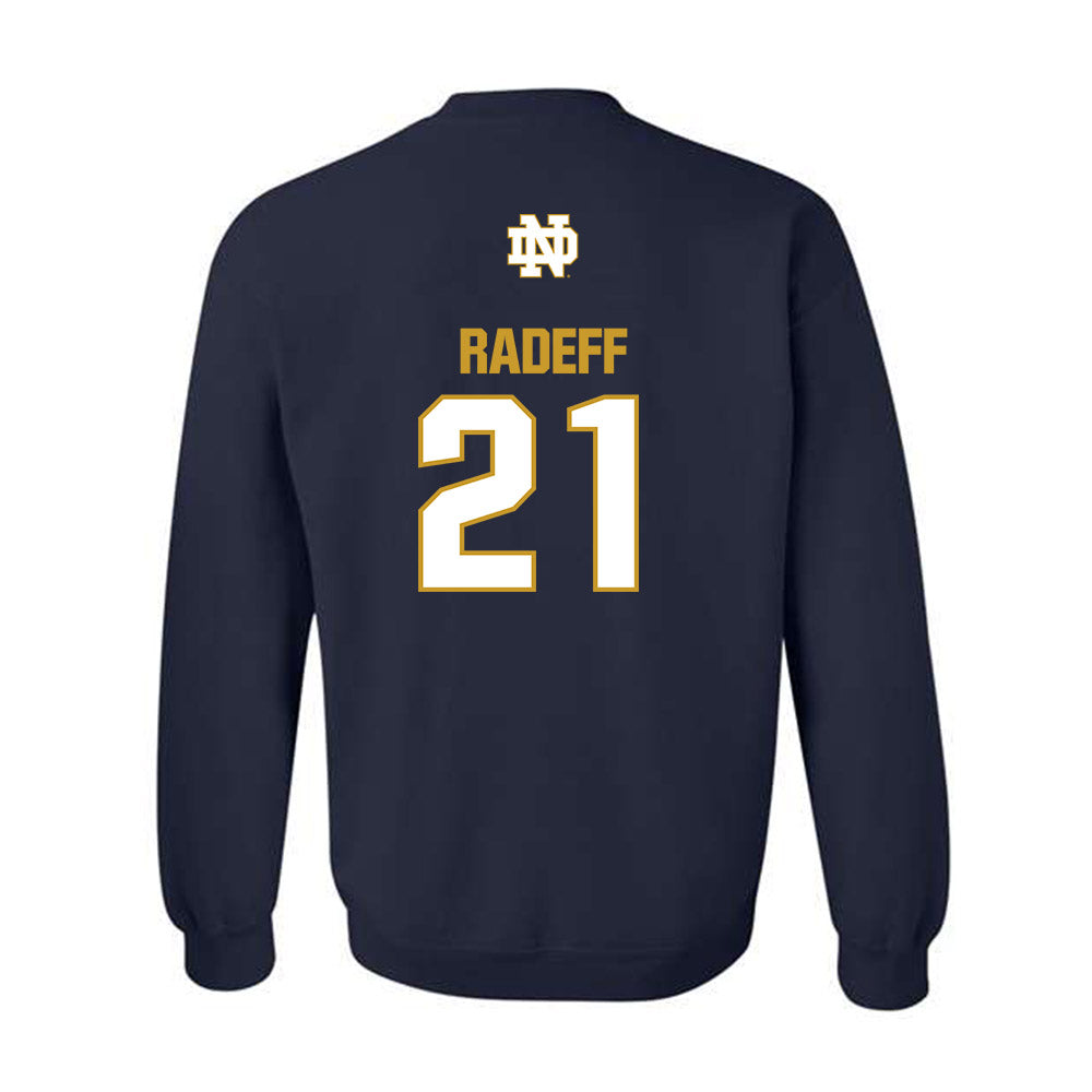 Notre Dame - NCAA Women's Volleyball : Mia Radeff - Classic Fashion Shersey Crewneck Sweatshirt-1