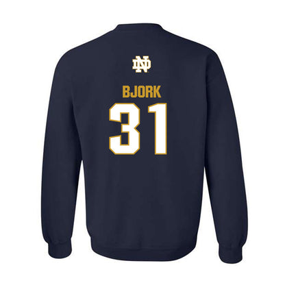 Notre Dame - NCAA Women's Volleyball : Anna Bjork - Classic Fashion Shersey Crewneck Sweatshirt