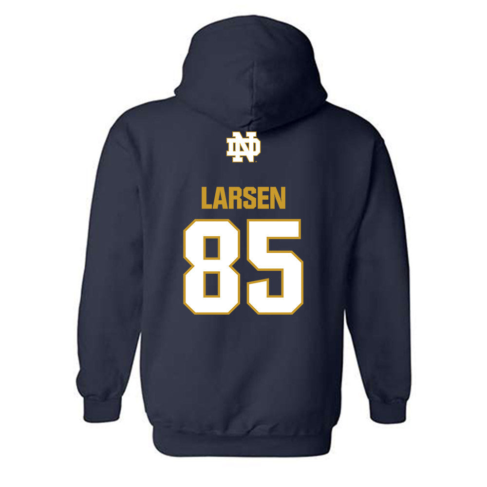Notre Dame - NCAA Football : Jack Larsen - Classic Fashion Shersey Hooded Sweatshirt-1