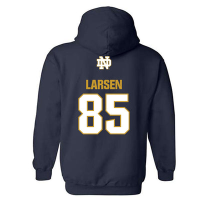 Notre Dame - NCAA Football : Jack Larsen - Classic Fashion Shersey Hooded Sweatshirt-1