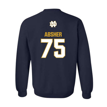 Notre Dame - NCAA Football : Sullivan Absher - Classic Fashion Shersey Crewneck Sweatshirt-1