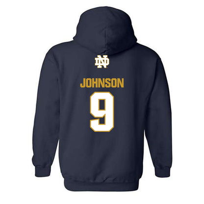 Notre Dame - NCAA Football : Brauntae Johnson - Classic Fashion Shersey Hooded Sweatshirt-1