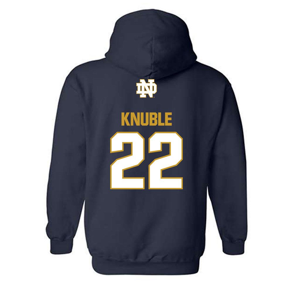 Notre Dame - NCAA Men's Ice Hockey : Cole Knuble - Classic Fashion Shersey Hooded Sweatshirt