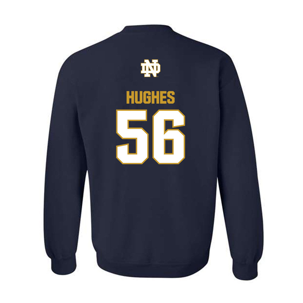 Notre Dame - NCAA Football : Elijah Hughes - Classic Fashion Shersey Crewneck Sweatshirt-1