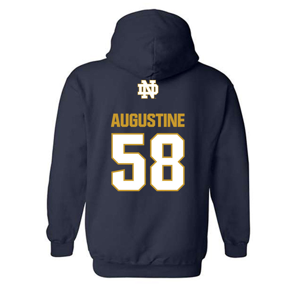 Notre Dame - NCAA Football : Matty Augustine - Classic Fashion Shersey Hooded Sweatshirt-1