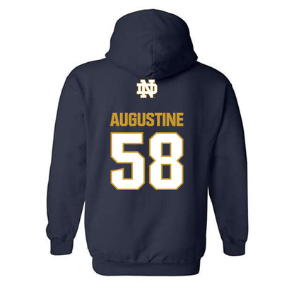 Notre Dame - NCAA Football : Matty Augustine - Classic Fashion Shersey Hooded Sweatshirt-1