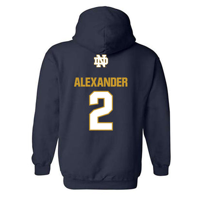 Notre Dame - NCAA Women's Volleyball : Maisie Alexander - Classic Fashion Shersey Hooded Sweatshirt