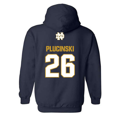 Notre Dame - NCAA Men's Ice Hockey : Zach Plucinski - Classic Fashion Shersey Hooded Sweatshirt