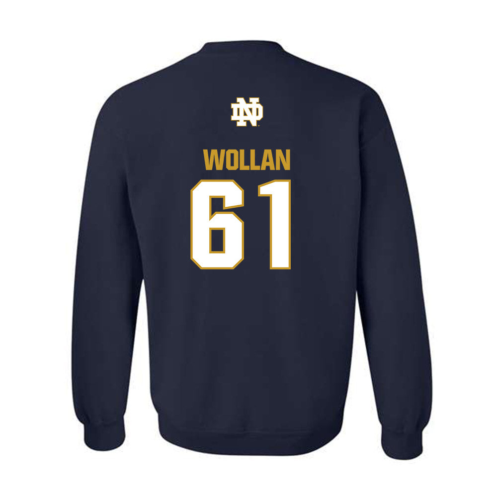 Notre Dame - NCAA Football : Robbie Wollan - Classic Fashion Shersey Crewneck Sweatshirt-1