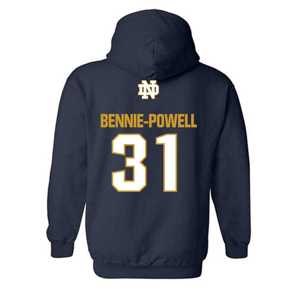 Notre Dame - NCAA Football : Taebron Bennie-Powell - Classic Fashion Shersey Hooded Sweatshirt-1