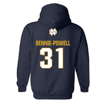 Notre Dame - NCAA Football : Taebron Bennie-Powell - Classic Fashion Shersey Hooded Sweatshirt-1