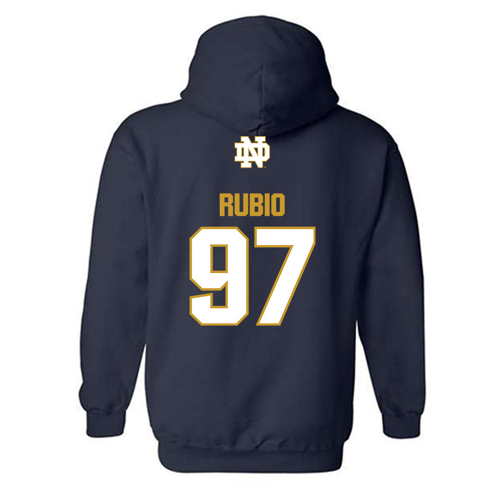 Notre Dame - NCAA Football : Gabriel Rubio - Classic Fashion Shersey Hooded Sweatshirt-1