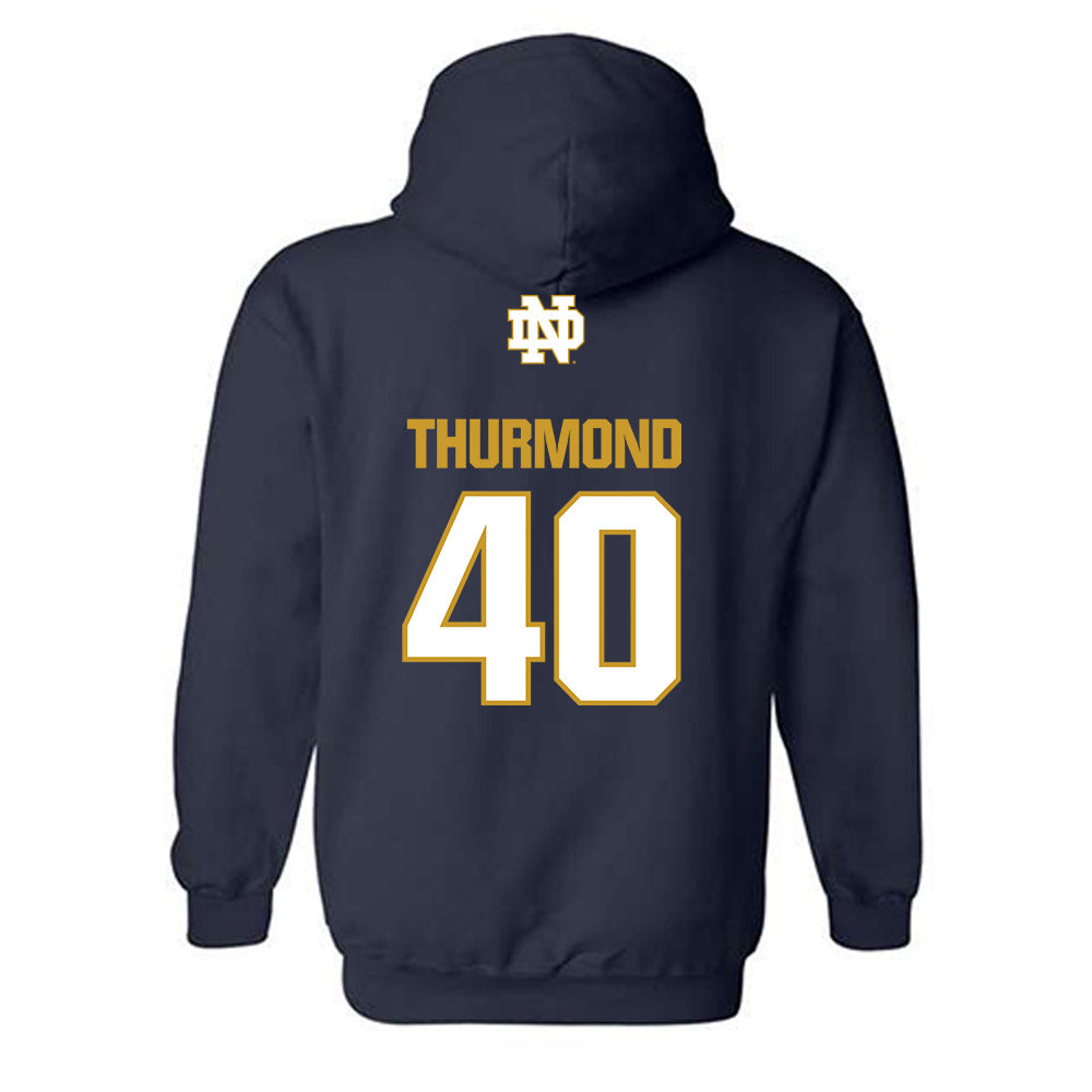 Notre Dame - NCAA Baseball : Eli Thurmond - Classic Fashion Shersey Hooded Sweatshirt-1
