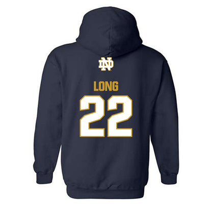 Notre Dame - NCAA Football : Ethan Long - Classic Fashion Shersey Hooded Sweatshirt-1
