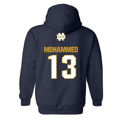 Notre Dame - NCAA Men's Basketball : Sir Mohammed - Classic Fashion Shersey Hooded Sweatshirt-1