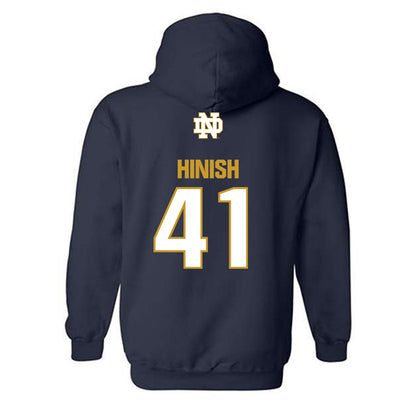 Notre Dame - NCAA Football : Donovan Hinish - Classic Fashion Shersey Hooded Sweatshirt-1