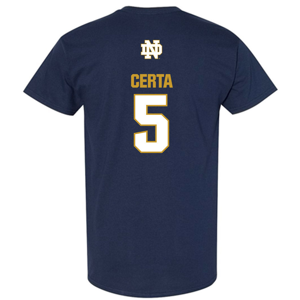 Notre Dame - NCAA Men's Basketball : Cole Certa - Classic Fashion Shersey T-Shirt-1