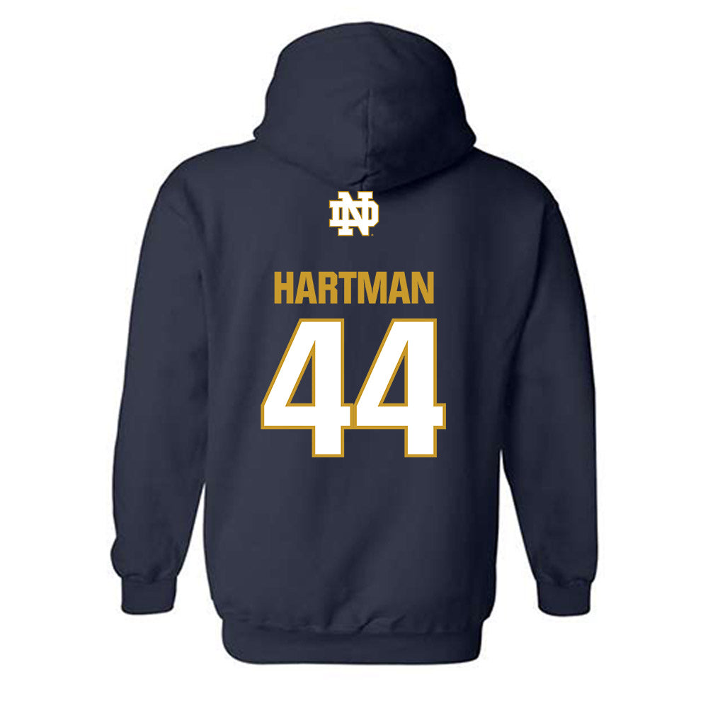 Notre Dame - NCAA Baseball : Trent Hartman - Classic Fashion Shersey Hooded Sweatshirt-1